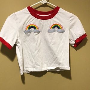Rainbow crop top
